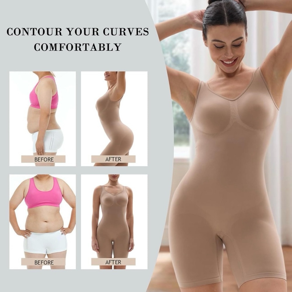 SHAPERX Mid Thigh Bodysuit Shaper NWT Sienna L/XL - Picture 5 of 7